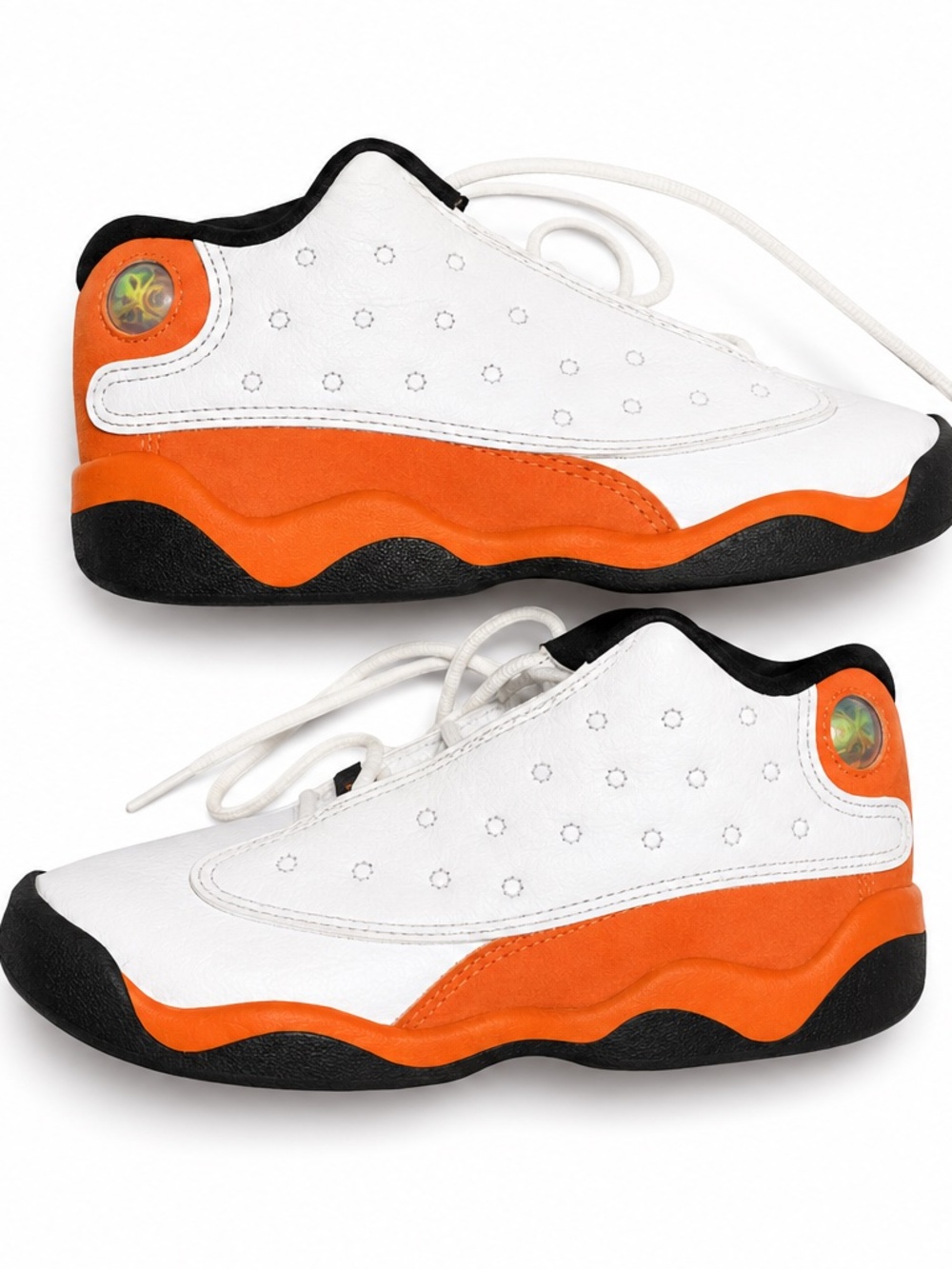 🔥 Jordan Retro 13 “Starfish” Toddler Sneakers Size 9C | White Orange Black | G